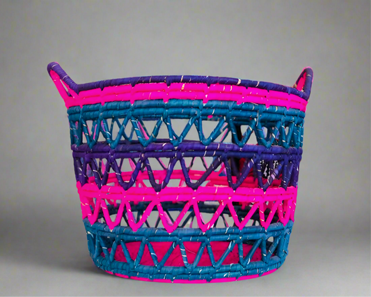 𝗪𝗼𝘃𝗲𝗻 𝗗𝗮𝘁𝗲 𝗣𝗮𝗹𝗺 𝗟𝗲𝗮𝗳 𝗡𝗲𝘁 𝗕𝗮𝘀𝗸𝗲𝘁 𝘄𝗶𝘁𝗵 𝗛𝗮𝗻𝗱𝗹𝗲