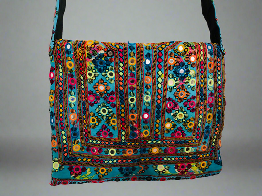 𝗩𝗶𝗯𝗿𝗮𝗻𝘁 𝗕𝗹𝘂𝗲 𝗛𝗮𝗻𝗱𝗰𝗿𝗮𝗳𝘁𝗲𝗱 𝗘𝗺𝗯𝗿𝗼𝗶𝗱𝗲𝗿𝗲𝗱 𝗠𝗶𝗿𝗿𝗼𝗿 𝗪𝗼𝗿𝗸 𝗦𝗵𝗼𝘂𝗹𝗱𝗲𝗿 𝗕𝗮𝗴