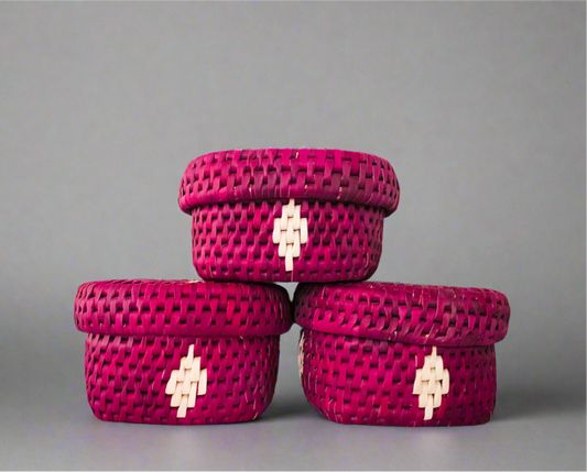 𝗔𝗿𝘁𝗶𝘀𝗮𝗻𝗮𝗹 𝗛𝗮𝗻𝗱𝘄𝗼𝘃𝗲𝗻 𝗣𝗮𝗹𝗺 𝗟𝗲𝗮𝗳 𝗕𝗮𝘀𝗸𝗲𝘁 𝗦𝗲𝘁 𝗼𝗳 𝟯 (𝗠𝗮𝗴𝗲𝗻𝘁𝗮)