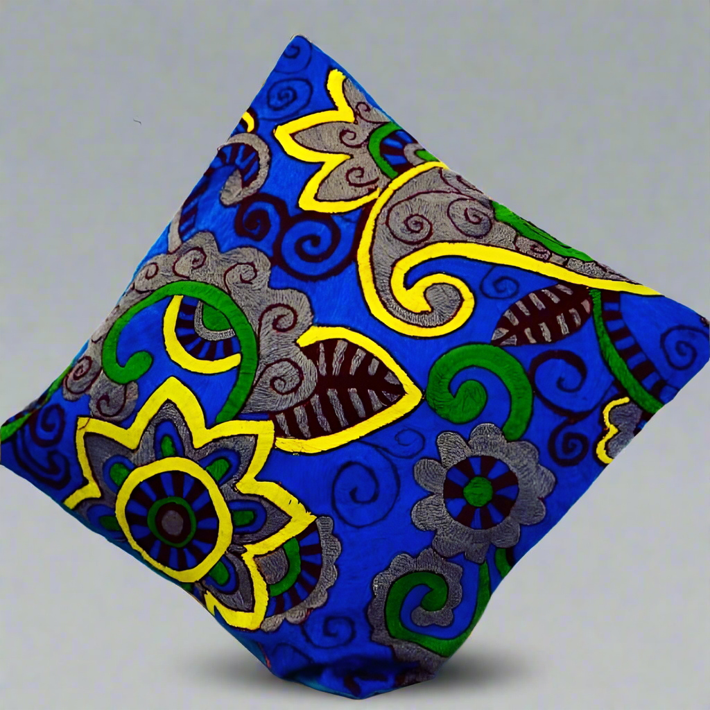 𝗥𝗼𝘆𝗮𝗹 𝗕𝗹𝘂𝗲 𝗙𝗹𝗼𝗿𝗮𝗹 𝗖𝘂𝘀𝗵𝗶𝗼𝗻: 𝗛𝗮𝗻𝗱-𝗘𝗺𝗯𝗿𝗼𝗶𝗱𝗲𝗿𝗲𝗱 𝗔𝗿𝘁𝗶𝘀𝘁𝗿𝘆