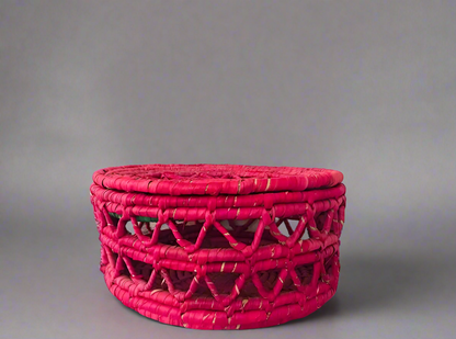 𝗛𝗮𝗻𝗱𝗰𝗿𝗮𝗳𝘁𝗲𝗱 𝗣𝗶𝗻𝗸 𝗪𝗼𝘃𝗲𝗻 𝗙𝗿𝘂𝗶𝘁 𝗕𝗮𝘀𝗸𝗲𝘁